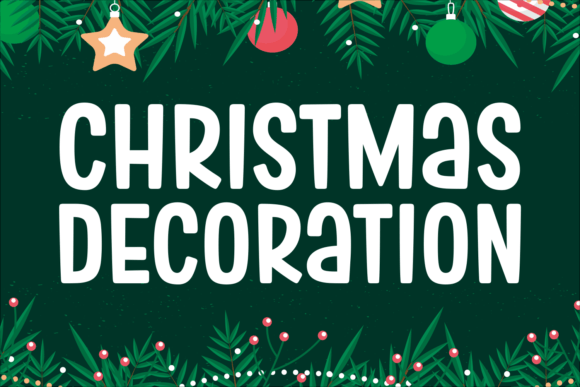 Christmas Decoration Font for Festive Campaigns