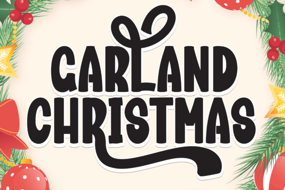 Garland Christmas Font for Holiday Campaigns