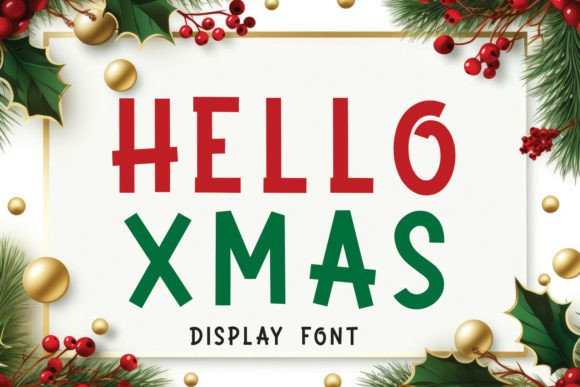 Hello Xmas Font for Festive Craft Projects