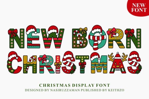 New Born Christmas: A Festive Font for Editorial Design