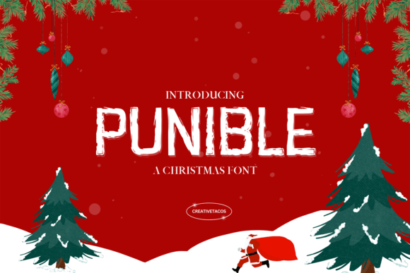 Punible: A Festive Display Font for Digital Branding