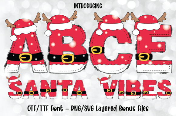 Santa Vibes Font for Festive Craft Projects