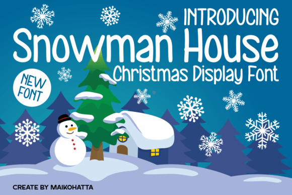 Snowman House Font Review for Holiday Branding