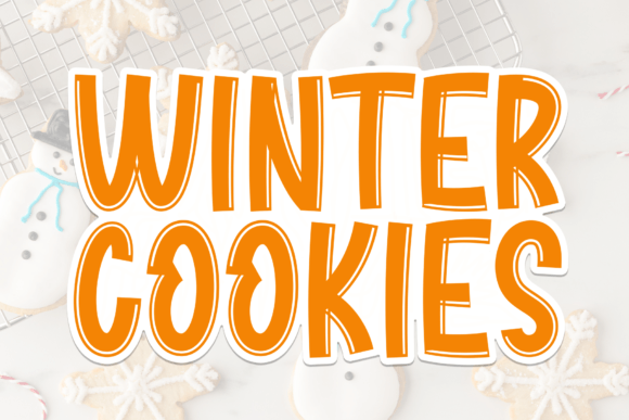Winter Cookies Font for Festive Web Design