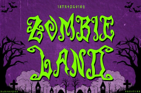 Zombieland: A Spooky Display Font for October-Themed Designs